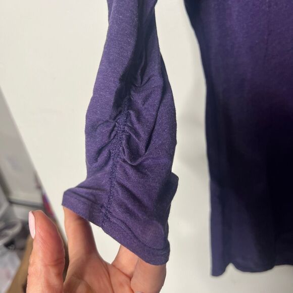 Athleta Shiva Tee Tunic Nightshade Purple Heat Sz S - Picture 5 of 11